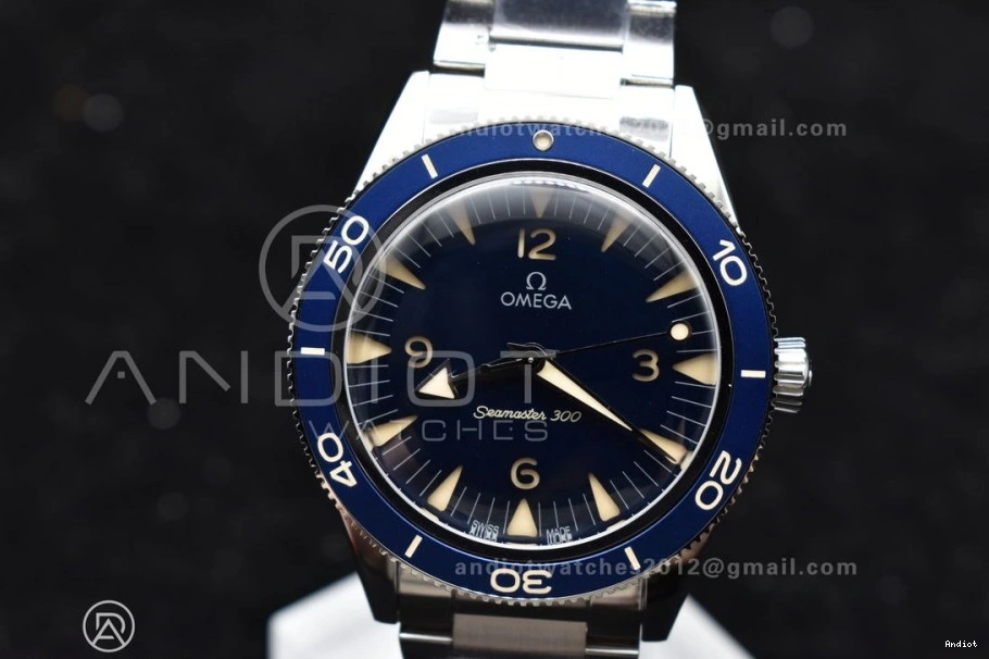 Heritage Seamaster Bracelet 1:1 Blue A8912 Clone On Super Edition VSF SS 300 Dial Best 1222